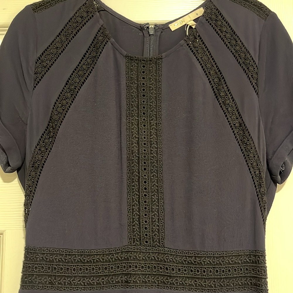 Maje Black and navy blue dress small sz 1